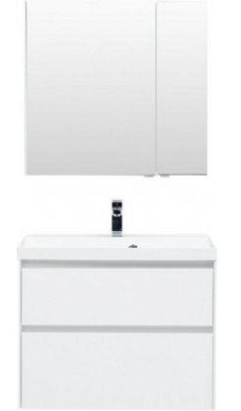 Комплект мебели для ванной Aquanet Гласс 80 белый - 2 изображение