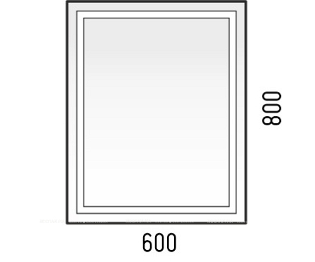 Зеркало Corozo Барго 60 LED SD-00001116,белый - 4 изображение