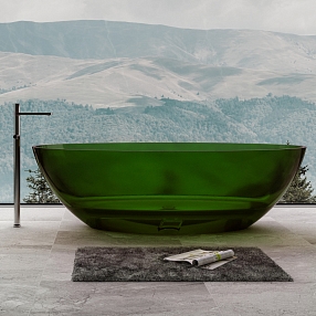 Ванна из полиэфирной смолы 180х85 Abber Kristall AT9702Emerald зеленая