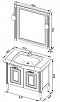 Комплект мебели для ванной Aquanet Паола 90 белый патина серебро - изображение 12