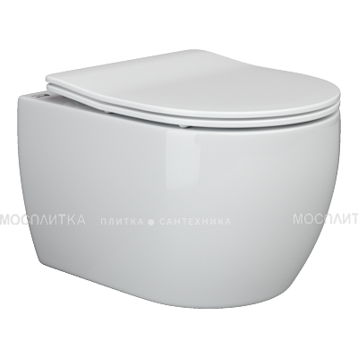 Комплект подвесной безободковый унитаз Ceramica Nova Play + инсталляция с клавишей смыва, хром глянцевая CN3001_1002CH_1000 - изображение 2
