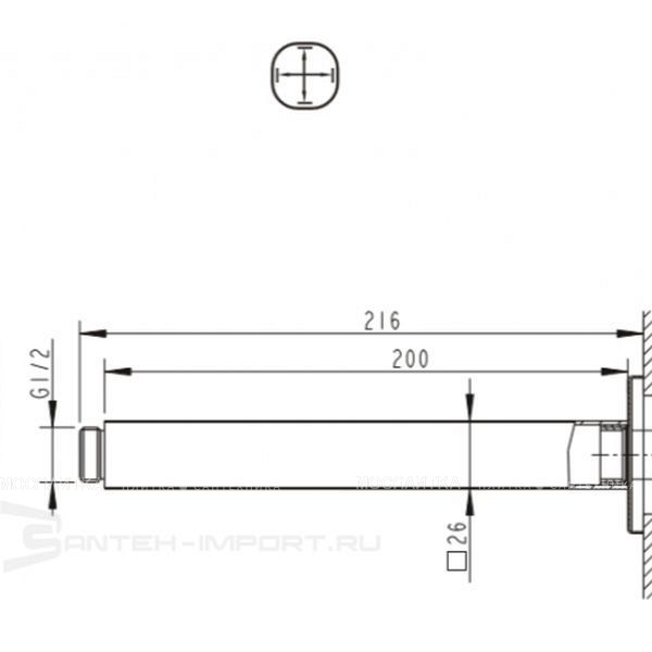 Удлинитель для душевых систем Bravat Opal P75117CP-RUS - изображение 2