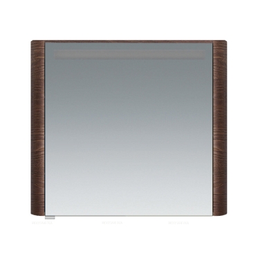 Зеркальный шкаф Am.Pm Sensation правый M30MCR0801TF 80 см, с подсветкой, табачный дуб - 2 изображение