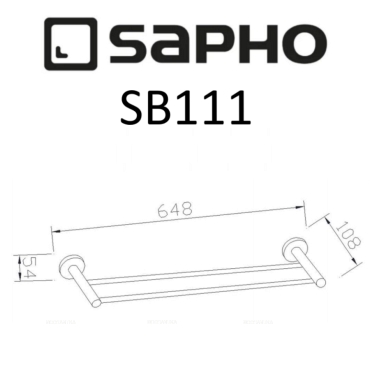 Полотенцедержатель Sapho Samba SB111 хром - 2 изображение