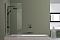Душевая шторка на ванну Azario Merrit 80х140 см AZ-NF6211-1 800 BLACK профиль черный, стекло прозрачное - 2 изображение