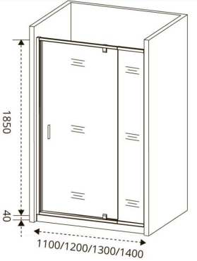 Душевая дверь в нишу GOOD DOOR Orion WTW-PD-90-G-CH - 4 изображение