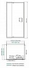 Душевой уголок Wasserkraft Berkel 48P21 П-образный 90 см с универсальной распашной дверью - 4 изображение