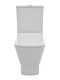 Унитаз-компакт безободковый AQUAme AQM1005 с крышкой-сиденьем микролифт, белый глянец - 3 изображение