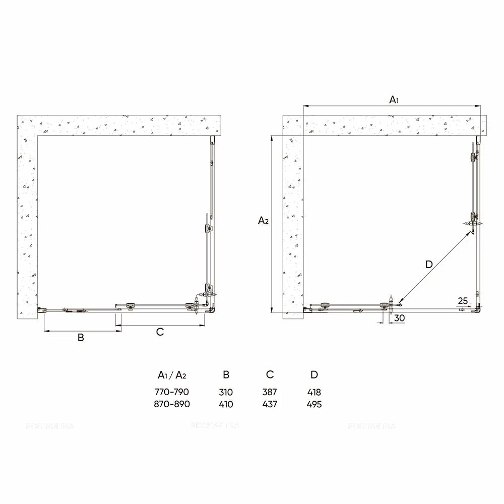 Душевой уголок Veconi Rovigo RV-113B, 90x90x185, черный, стекло прозрачное - изображение 2