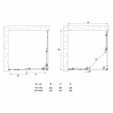 Душевой уголок Veconi Rovigo RV-113B, 90x90x185, черный, стекло прозрачное - 2 изображение