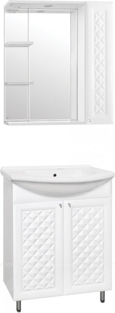 Зеркальный шкаф Style Line Канна 75/С Люкс, белый - изображение 4