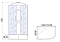Душевая кабина River 100х80 см Nara XL 100/80/44 MT L профиль хром матовый, стекло матовое - изображение 3