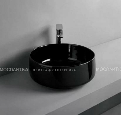 Раковина ArtCeram Cognac Countertop COL004 03; 00 накладная черная глянцевая 35х35х16 см - изображение 4