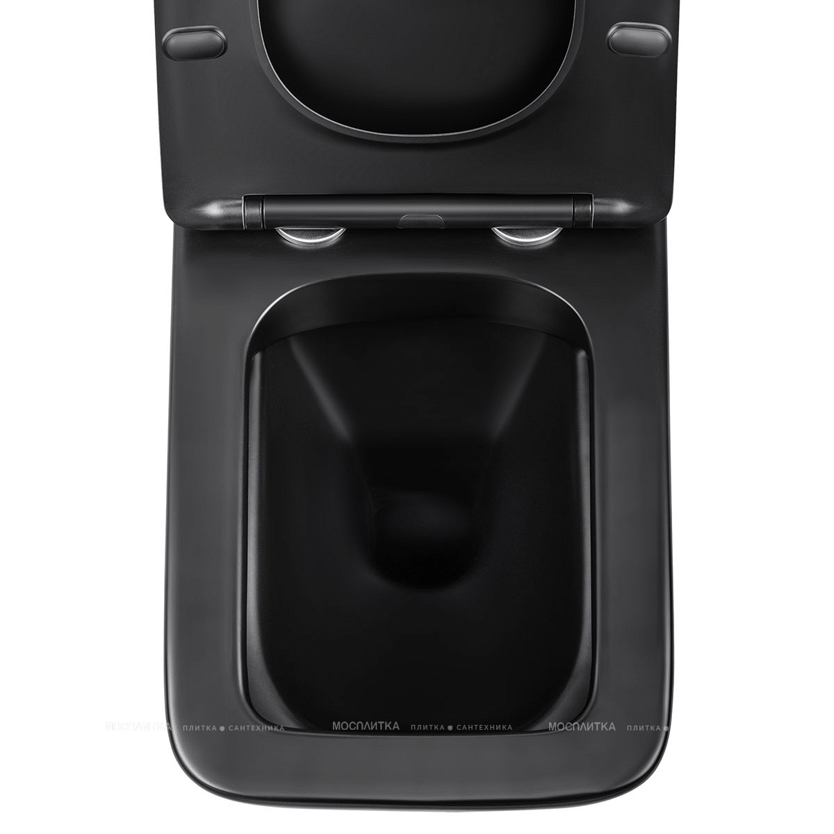 Комплект подвесной безободковый унитаз Vincea Q-Line VT1-12MB с сиденьем soft-close, черный матовый + инсталляция Geberit Delta 458.149.21.1 с кнопкой, хром глянцевый - изображение 6