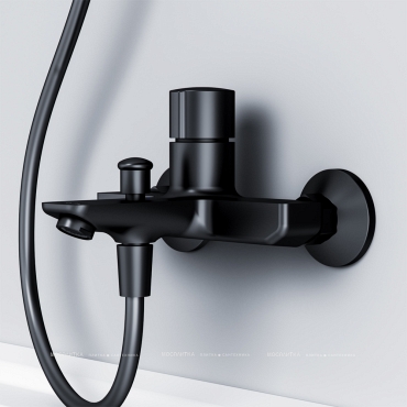 Смеситель для ванны с душем Am.Pm X-Joy F85A10522 черный матовый - 4 изображение