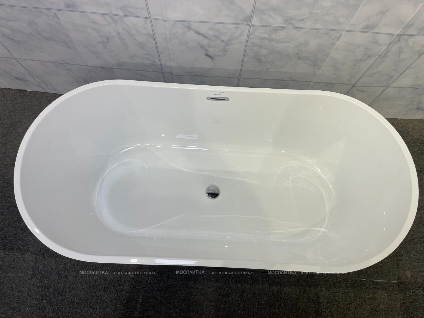 Акриловая ванна Ceruttispa Chika отдельностоящая 170x80 со сливом-переливом CT8558 - изображение 2