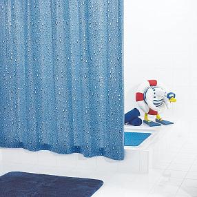 Штора для ванных комнат Ridder Drops синяя/голубая