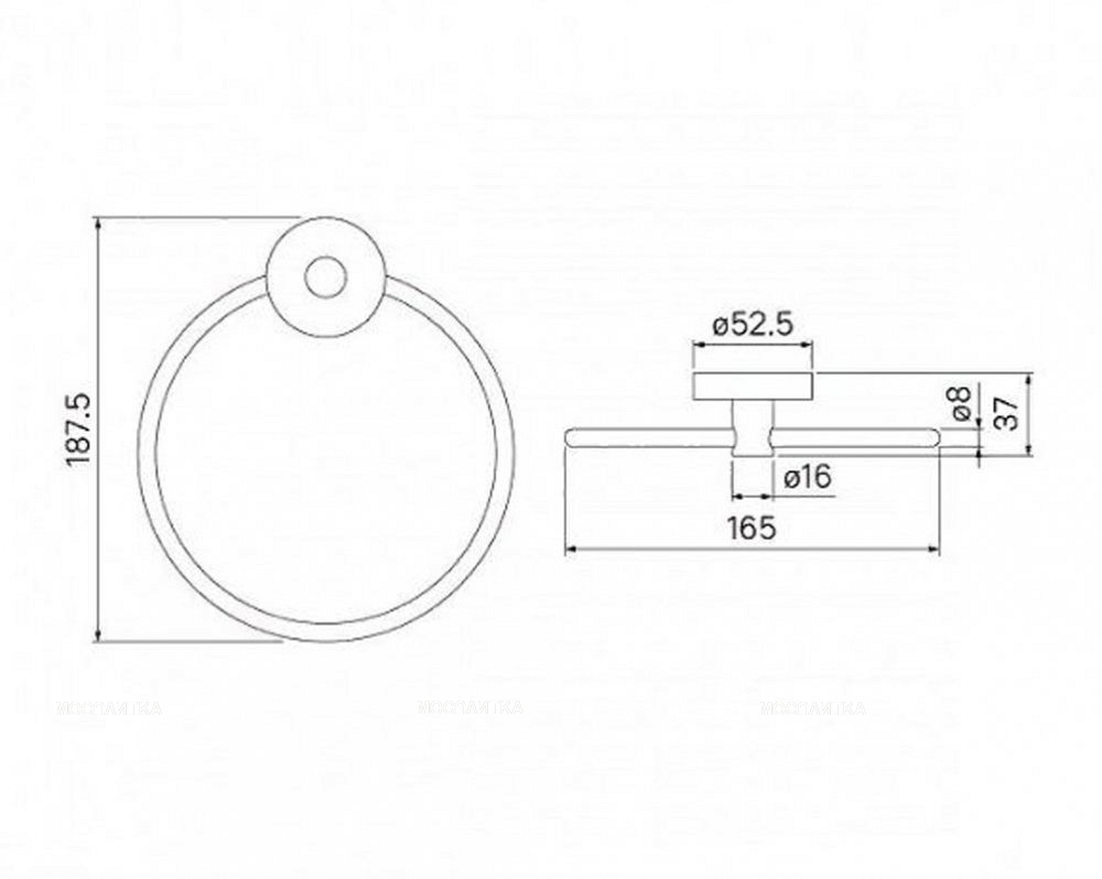 Полотенцедержатель кольцо Iddis Sena SENSSO0i51, хром - изображение 2