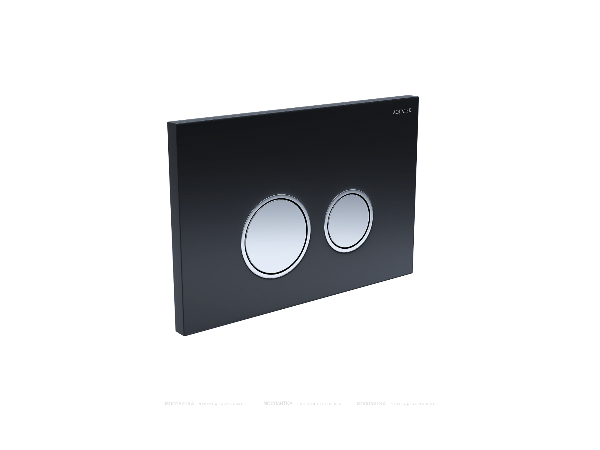 Панель смыва Aquatek Slim, KDI-0000029, черная, закаленное стекло - изображение 2