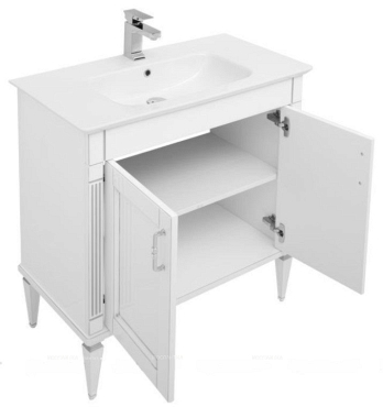 Комплект мебели для ванной Aquanet Селена 90 белый/серебро - 6 изображение