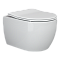 Комплект подвесной безободковый унитаз Ceramica Nova Play Rimless CN3001 с микролифтом + система инсталляции Envision CN1002M с кнопкой смыва Flat хром матовый и шумоизоляционной панелью - 2 изображение
