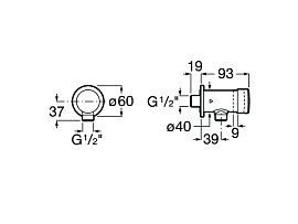 Сливной механизм для писсуара Roca Fluent 5A9B24C00