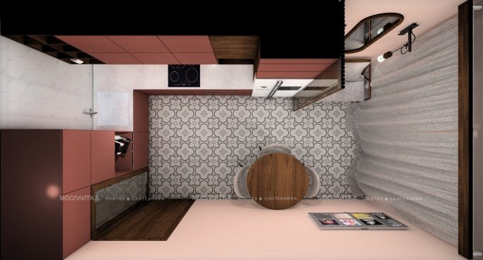 Дизайн Кухня в стиле Современный в белом цвете №12731 - 2 изображение