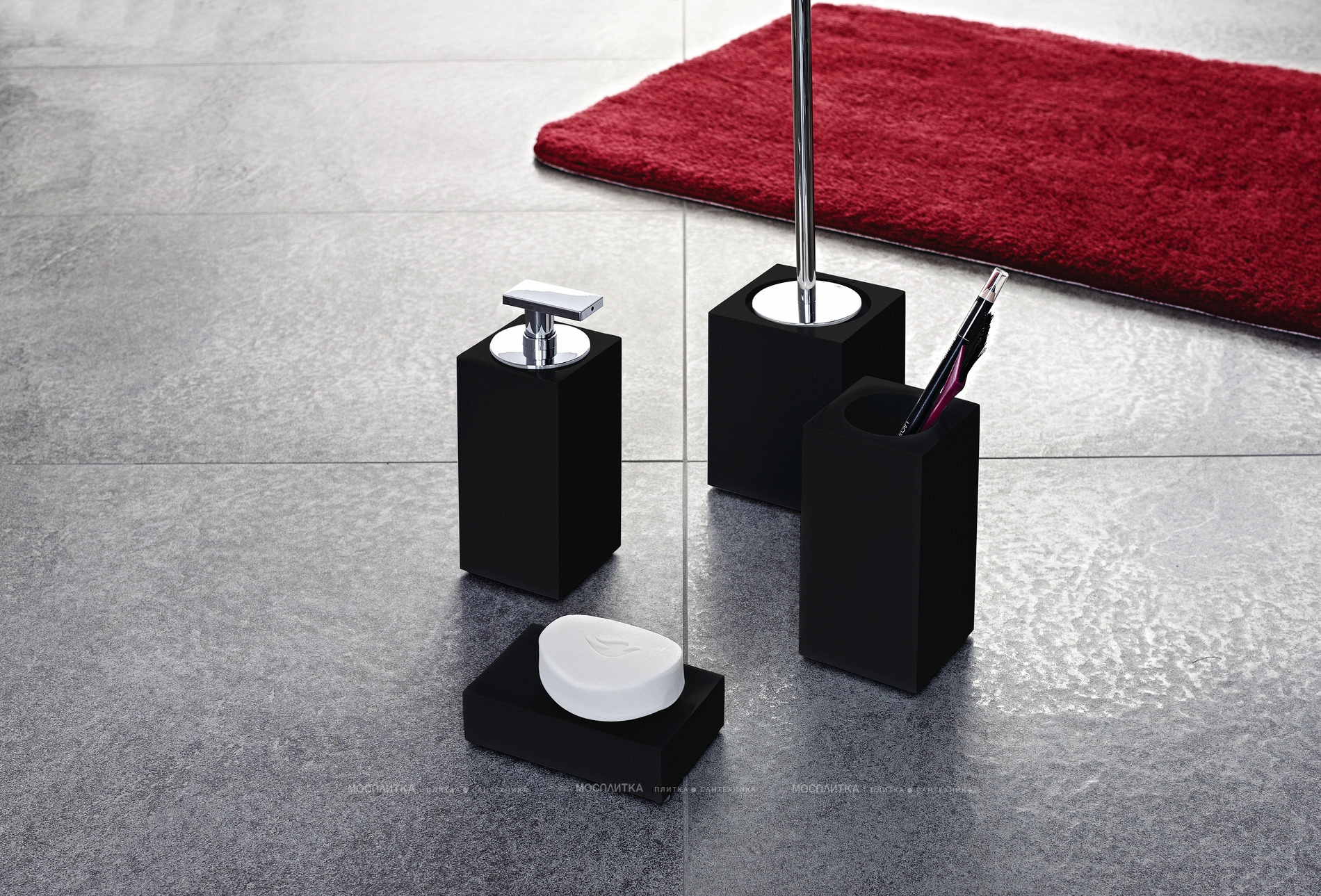 Дозатор для жидкого мыла Ridder Rom, 7x7, черный, 22290510 - изображение 2