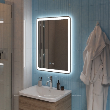 Зеркало BelBagno Marino 60 см SPC-MAR-600-800-LED-TCH-SND с подсветкой, голосовым управлением и подогревом - 8 изображение