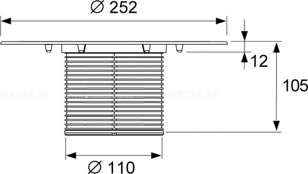 Удлинитель трапа TECE Drainpoint с универсальным фланцем Seal System 25 см , 3660005 - изображение 2