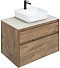 Комплект мебели для ванной Aquanet Nova Lite 75 см 249515, 2 ящика, коричневый - 9 изображение