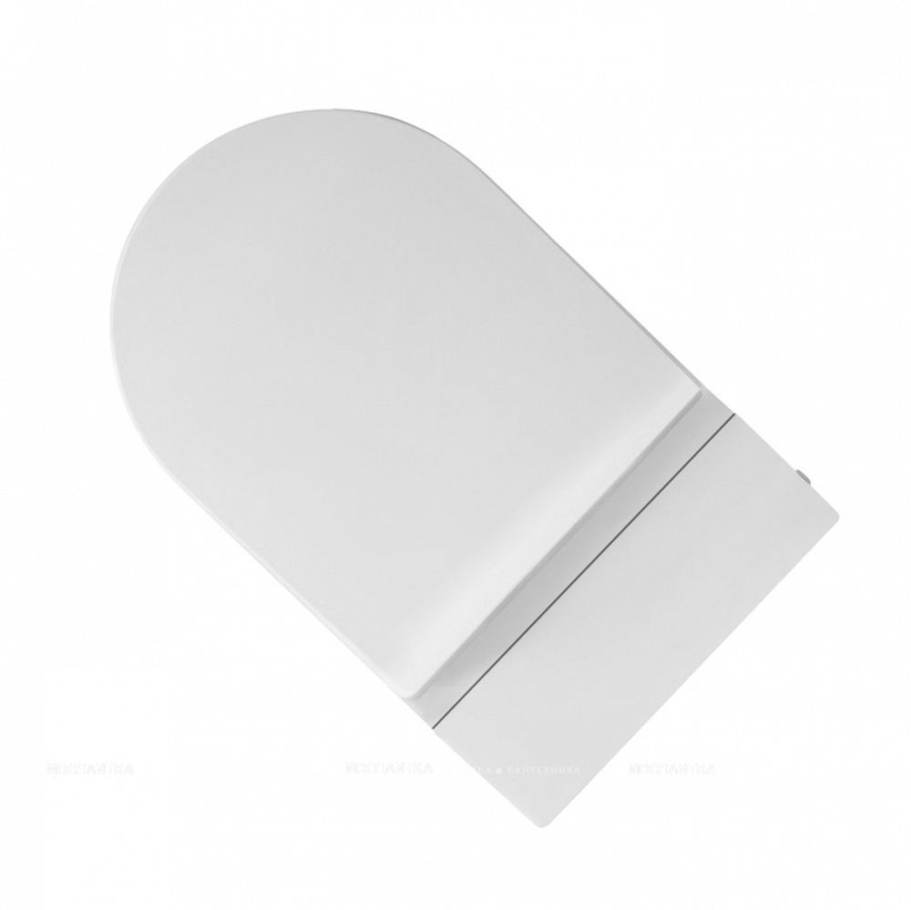 Унитаз подвесной с импульсным смывом Abber Bequem AC1106P с крышкой-сиденьем микролифт, белый - изображение 7