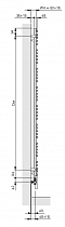 Полотенцесушитель водяной Zehnder Yucca Star YASC-120-050, 50x108,8 см, хром - 4 изображение