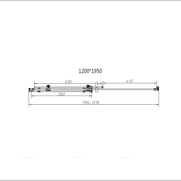 Душевой уголок Vincea Como-N 120x100 см, VSR-4CN1012CLB, профиль черный, стекло прозрачное - 8 изображение