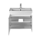Тумба с раковиной Briz Бьелла 70 см, белый глянец - 2 изображение