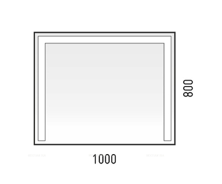 Зеркало Corozo Алано 100 см SD-00001023 с подсветкой и сенсорным выключателем, белый - 6 изображение