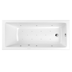 Акриловая ванна 170х70 см Whitecross Wave Slim Relax 0111.170070.100.RELAX.CR с гидромассажем