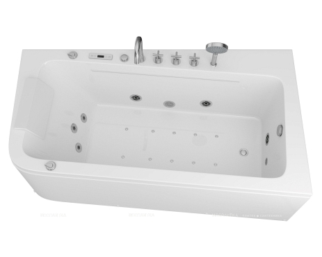 Акриловая ванна Grossman GR-17095R с гидромассажем, 95x170 см, белая, правая