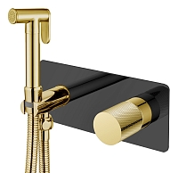 Гигиенический душ Boheme Stick 127-BG.2 со смесителем, black touch gold