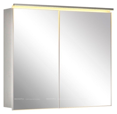 Зеркальный шкаф De Aqua Алюминиум 90 серебро - 3 изображение