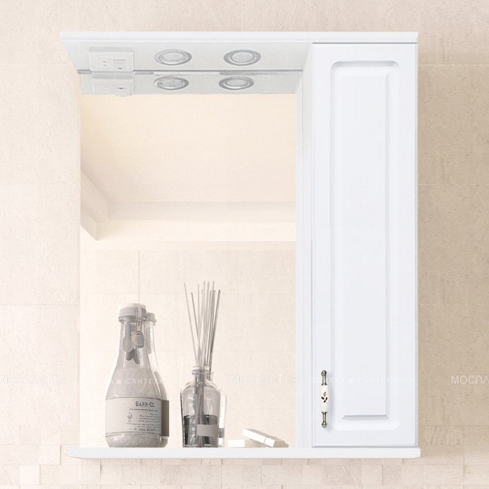Зеркальный шкаф Style Line Олеандр-2 65/С Люкс, белый - изображение 3