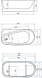 Акриловая ванна Allen Brau Priority 170x80 2.31001.20/AM белый глянец (панель антрацит) - 3 изображение