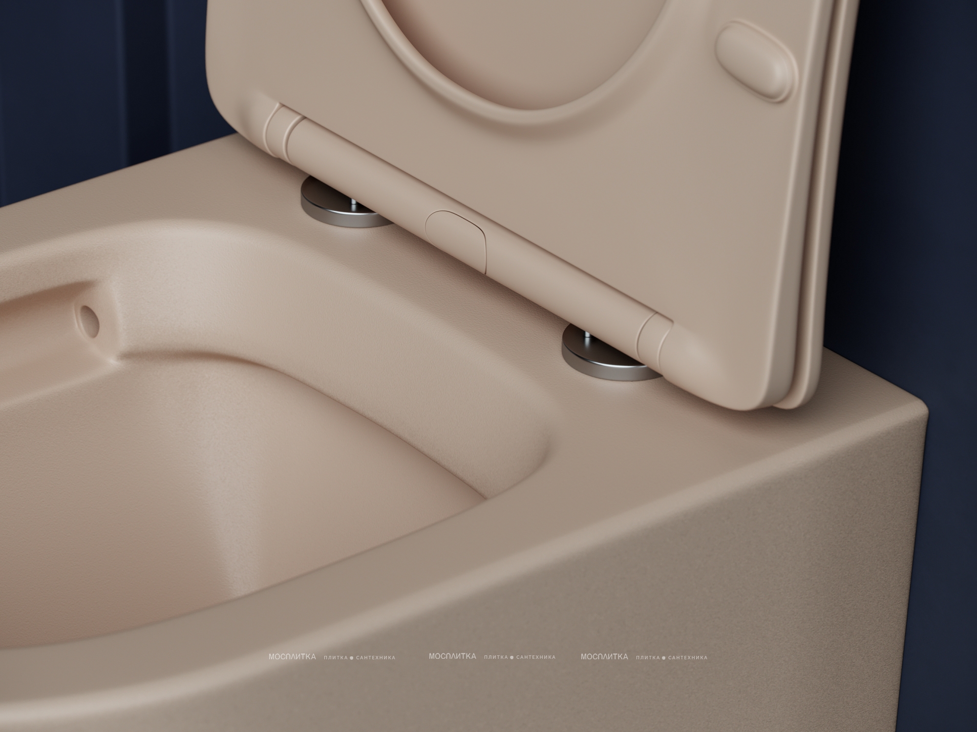 Комплект подвесной безободковый унитаз Ceramica Nova Balearica CN6000MC Капучино матовый с сиденьем Микролифт + инсталляция для унитазов Bocchi 8010-1000 - изображение 7