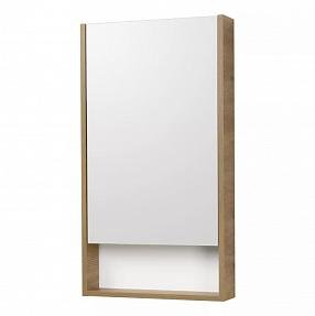 Зеркальный шкаф Aquaton Сканди 45 белый, дуб рустикальный 1A252002SDZ90