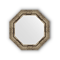 Зеркало в багетной раме Evoform Octagon, BY 3667, 54 x 54 см, серебряный бамбук