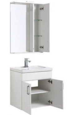 Комплект мебели для ванной Aquanet Рондо 60 фасады белый - 3 изображение