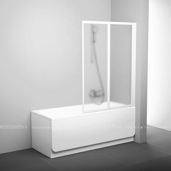 Шторка на ванну Ravak VS2 105+ Грапе, белый - изображение 2