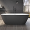 Акриловая ванна 170х78 см Black&White Swan SB330 Grey матовая серая / глянцевая белая - 4 изображение