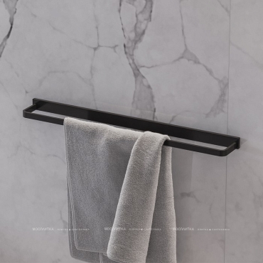 Вешалка для полотенца Omnires Darling 60,8 см (черная BLH), DA70216BL - 2 изображение