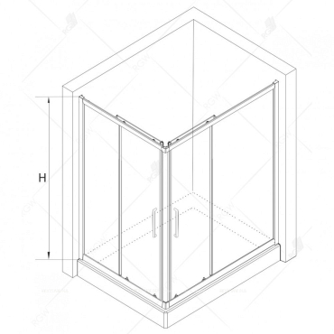 Душевой уголок RGW CL-44 В 32094492-14 90x120 см дверь раздвижная стекло прозрачное черный - 2 изображение